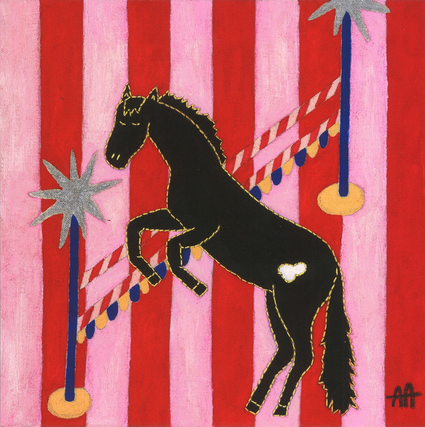 Striped Horse Pink