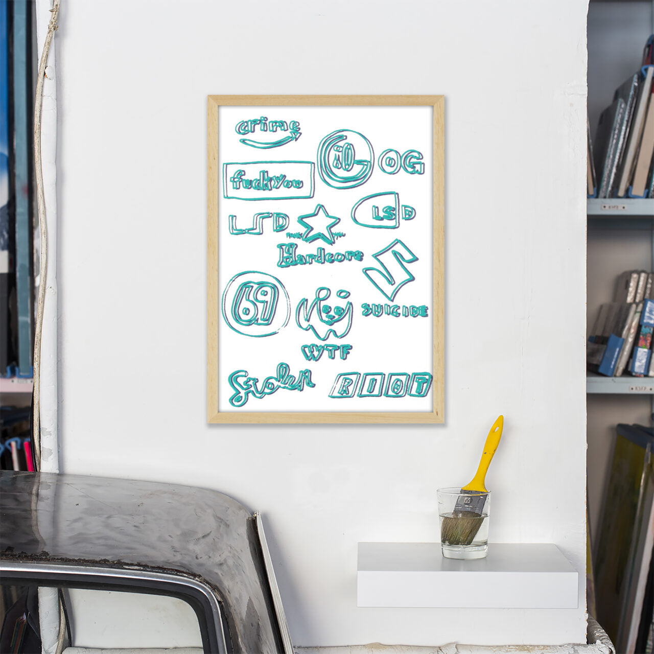 Logo Flips White (Print)
