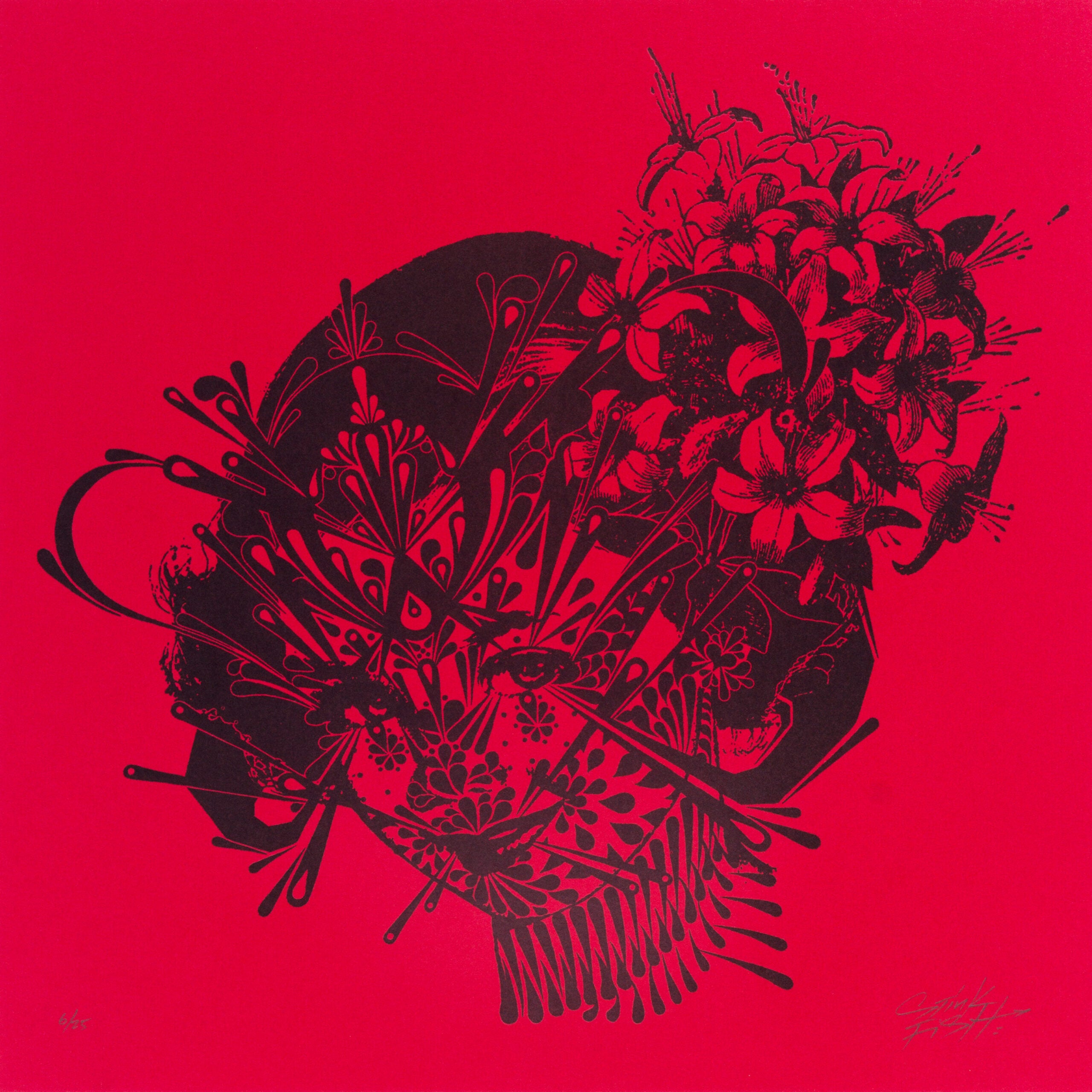 The Flower Girl (red metallic)