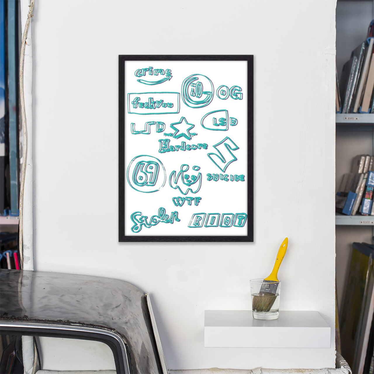 Logo Flips White (Print)