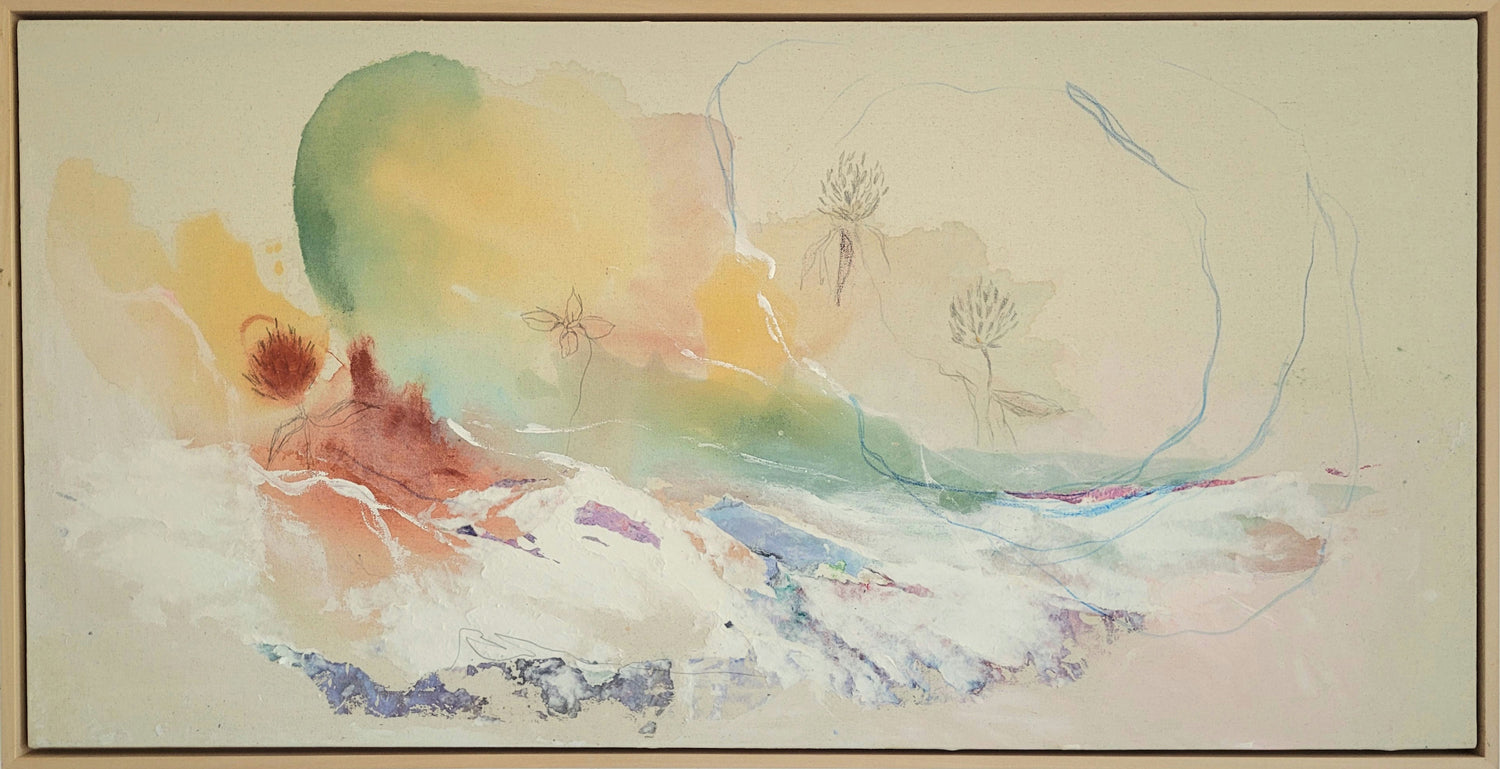 Durch ein Blumenfeld laufen