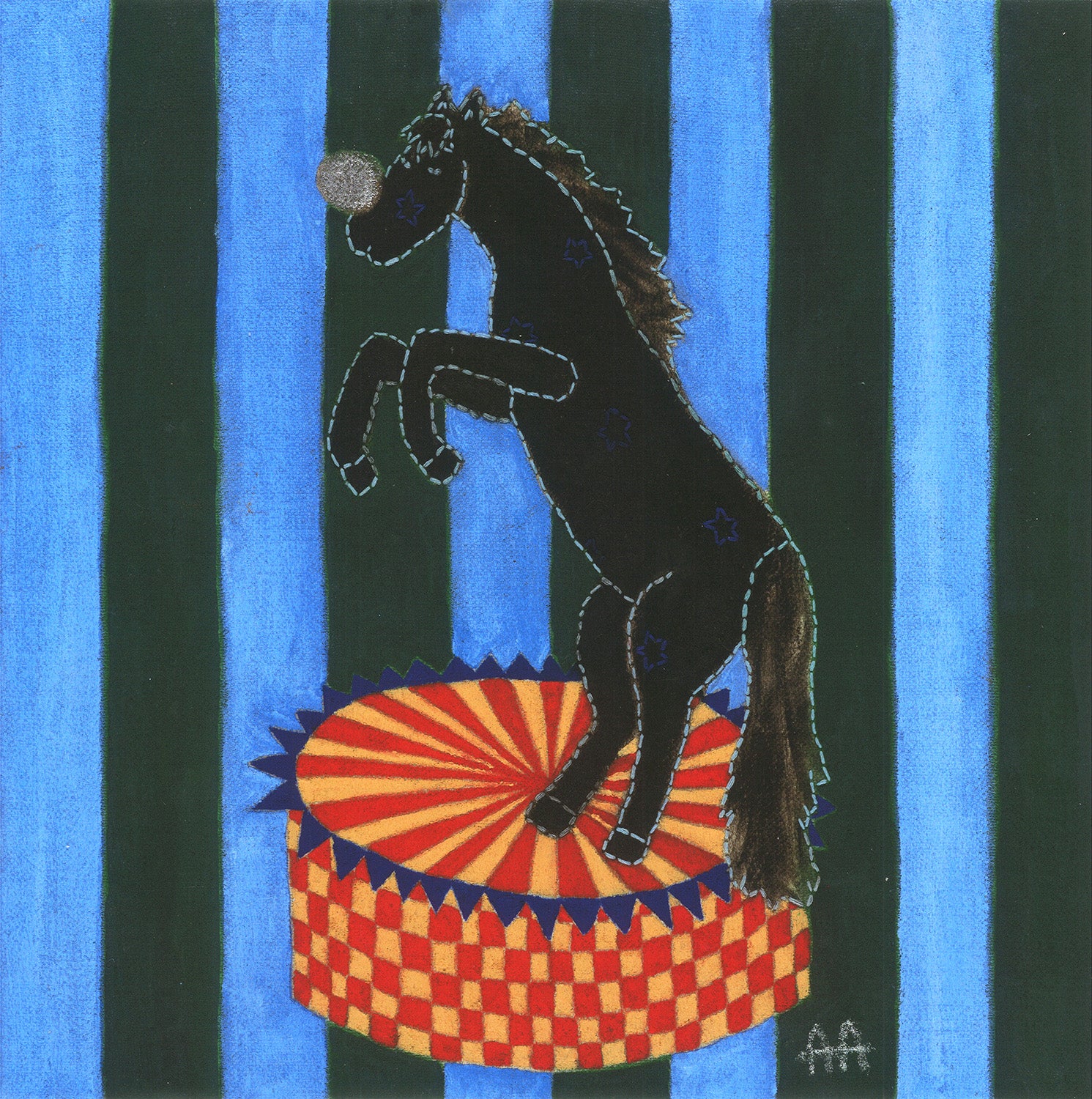 Striped Horse Blue