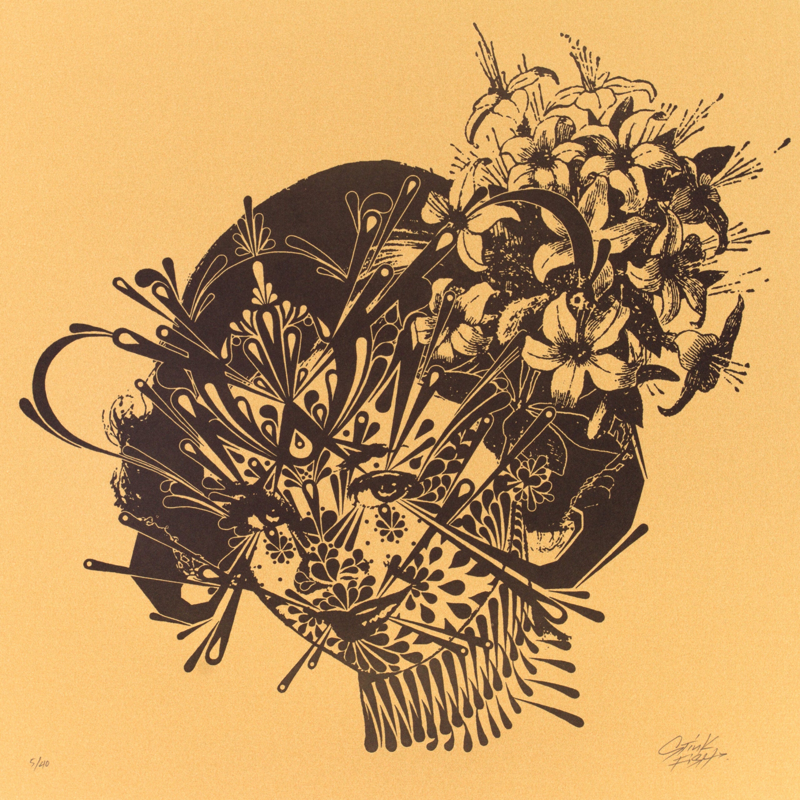 The Flower Girl (gold metallic)