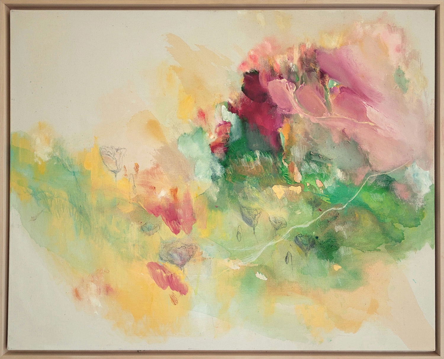 Barfuß durch ein Blumenfeld