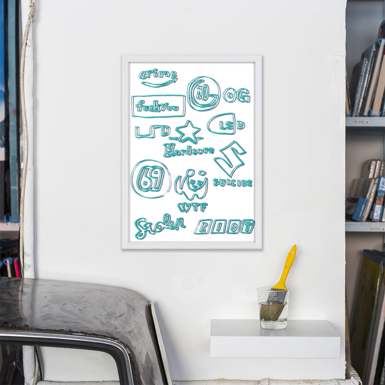 Logo Flips White (Print)