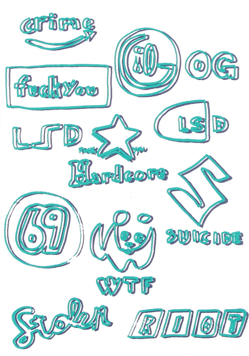 Logo Flips White (Print)